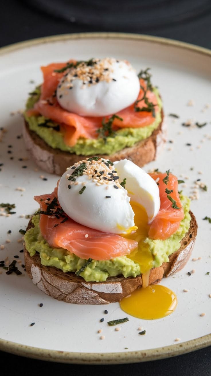 Avocado Toast with Poached Egg and Smoked Salmon