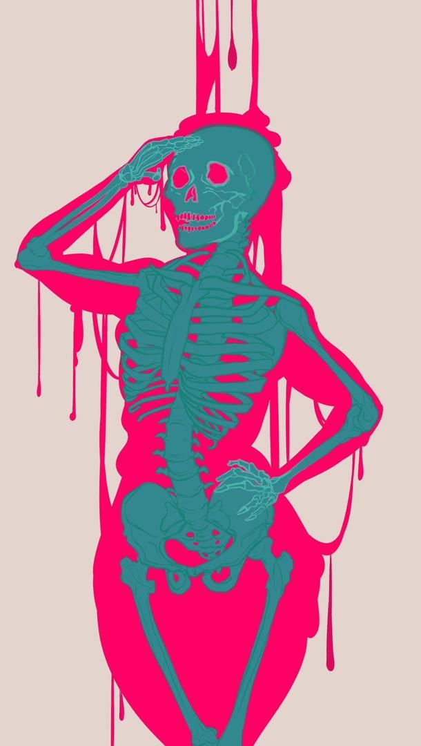 Dripping Skeleton Pose