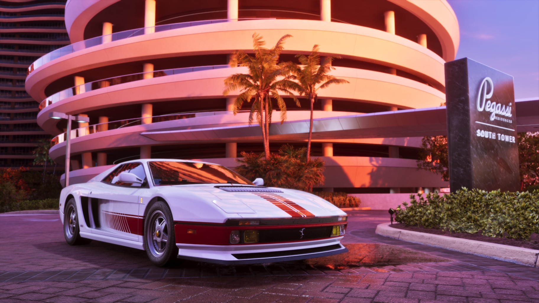 GTA6 in-game screenshot outside Pegassi South Tower
