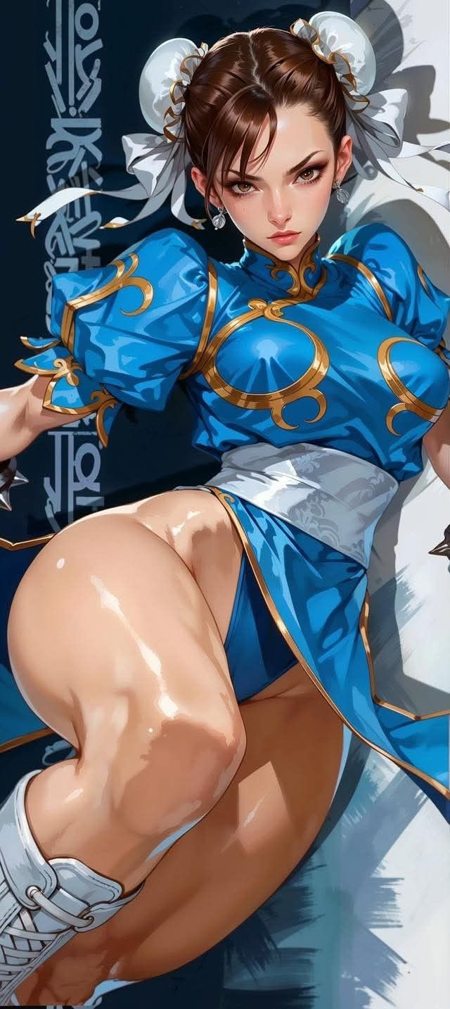 Chun Li from Streetfighter - Blue and Gold Armor