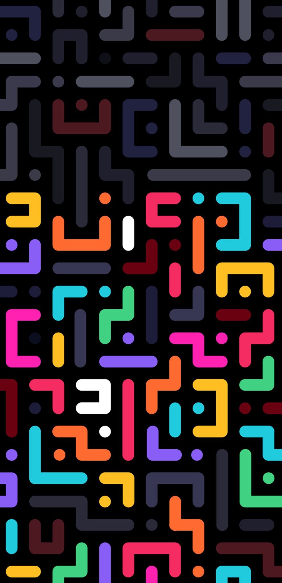 Colorful Maze on Black