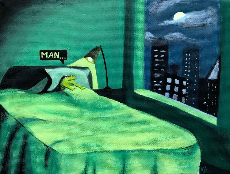Frog in Bed