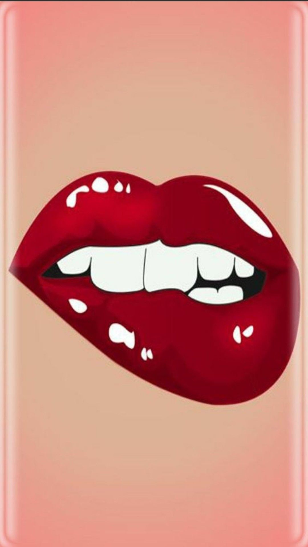 Glossy Red Lips