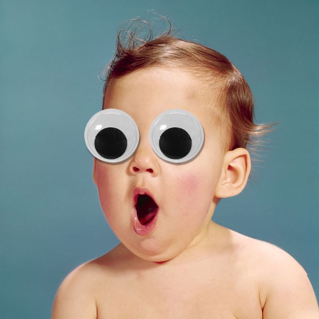Baby with Googly Eyes