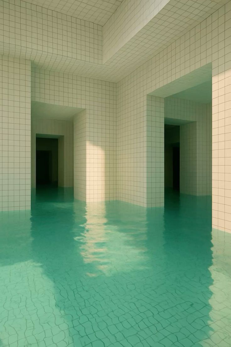 Modern tiled pool