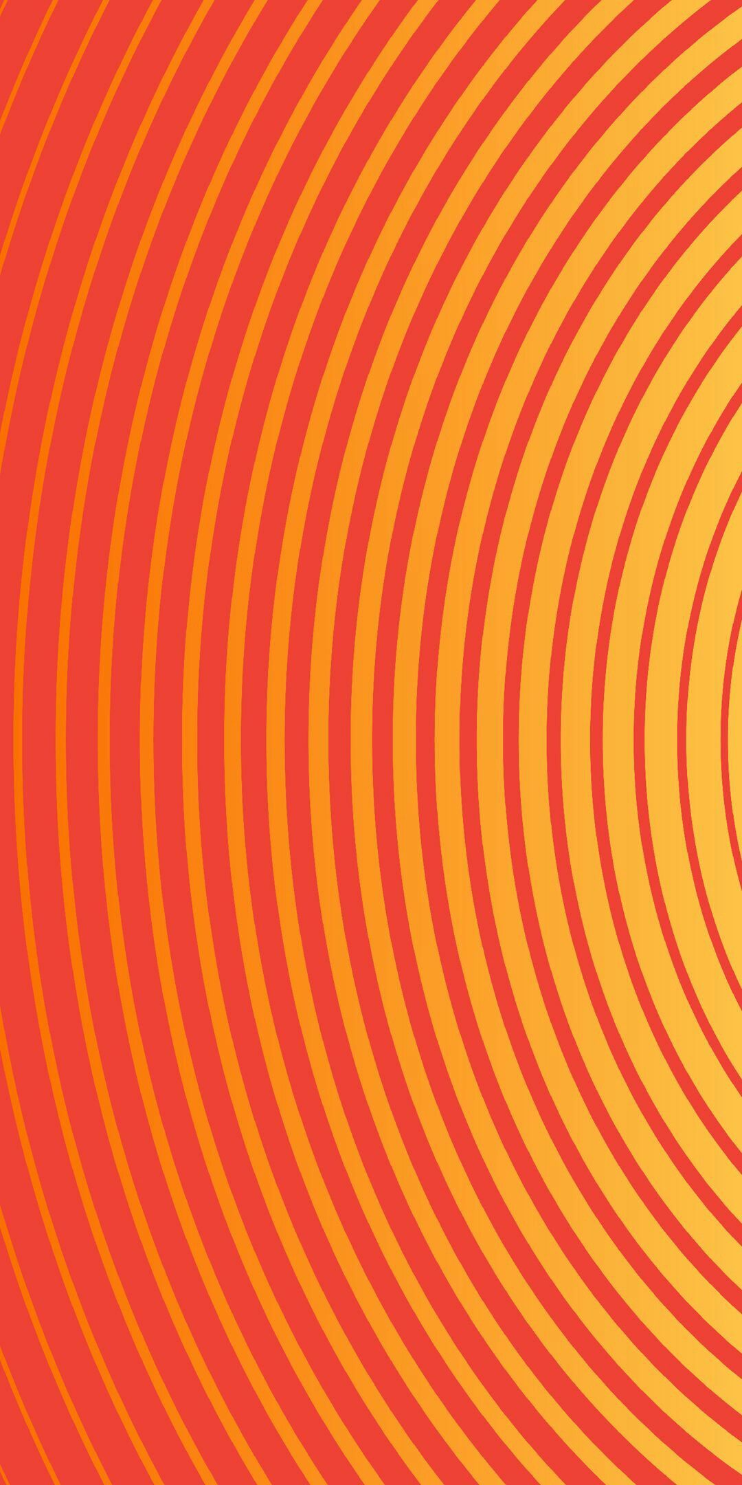 Curved Stripes in Vibrant Orange and Red