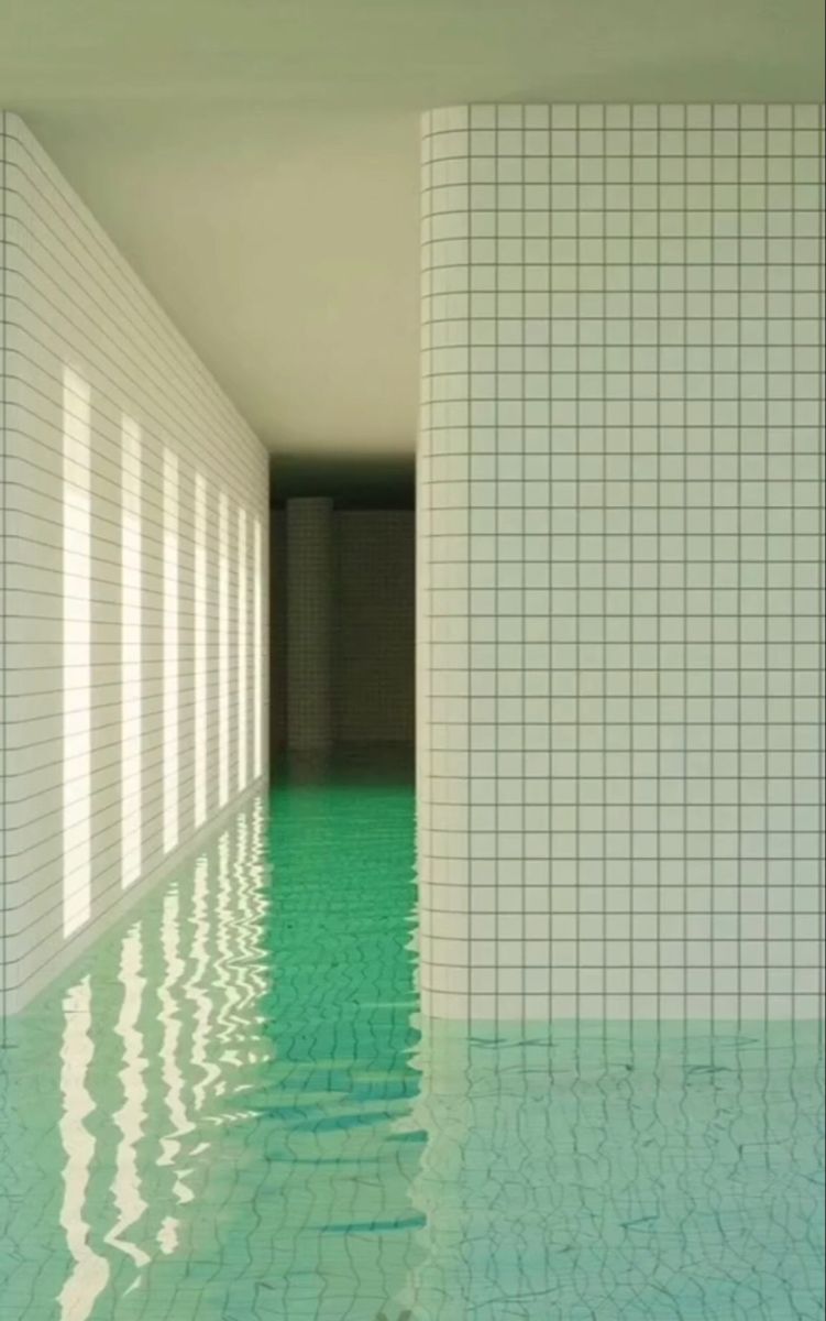 Modern Poolside Reflection