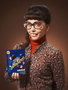 Woman Promoting Jaffa Cakes Nibbles