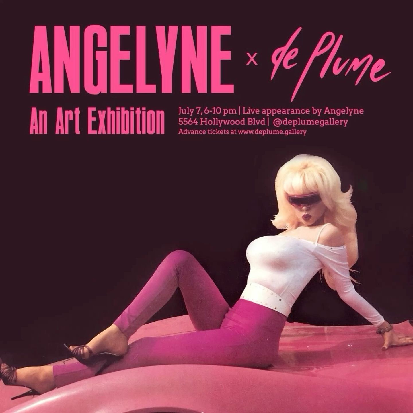 Angelyne x de Plume Art Exhibition