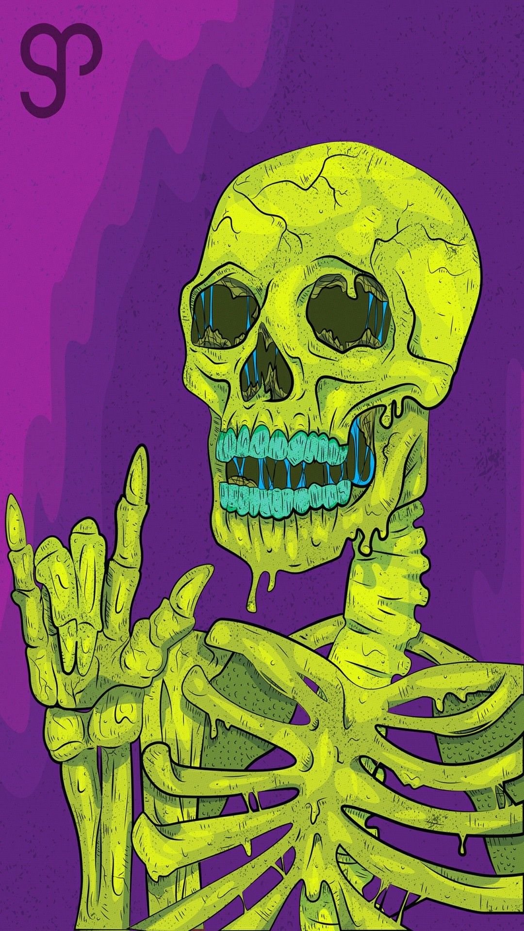 Glowing Skeleton with Tears