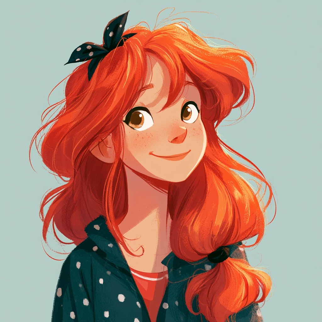 Red-haired Girl with Bow