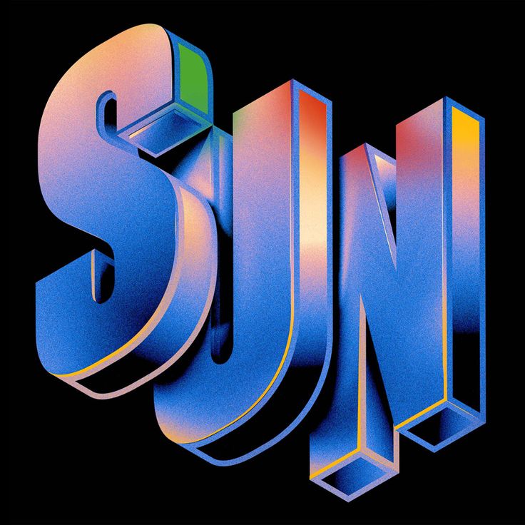 Sun 3D Text
