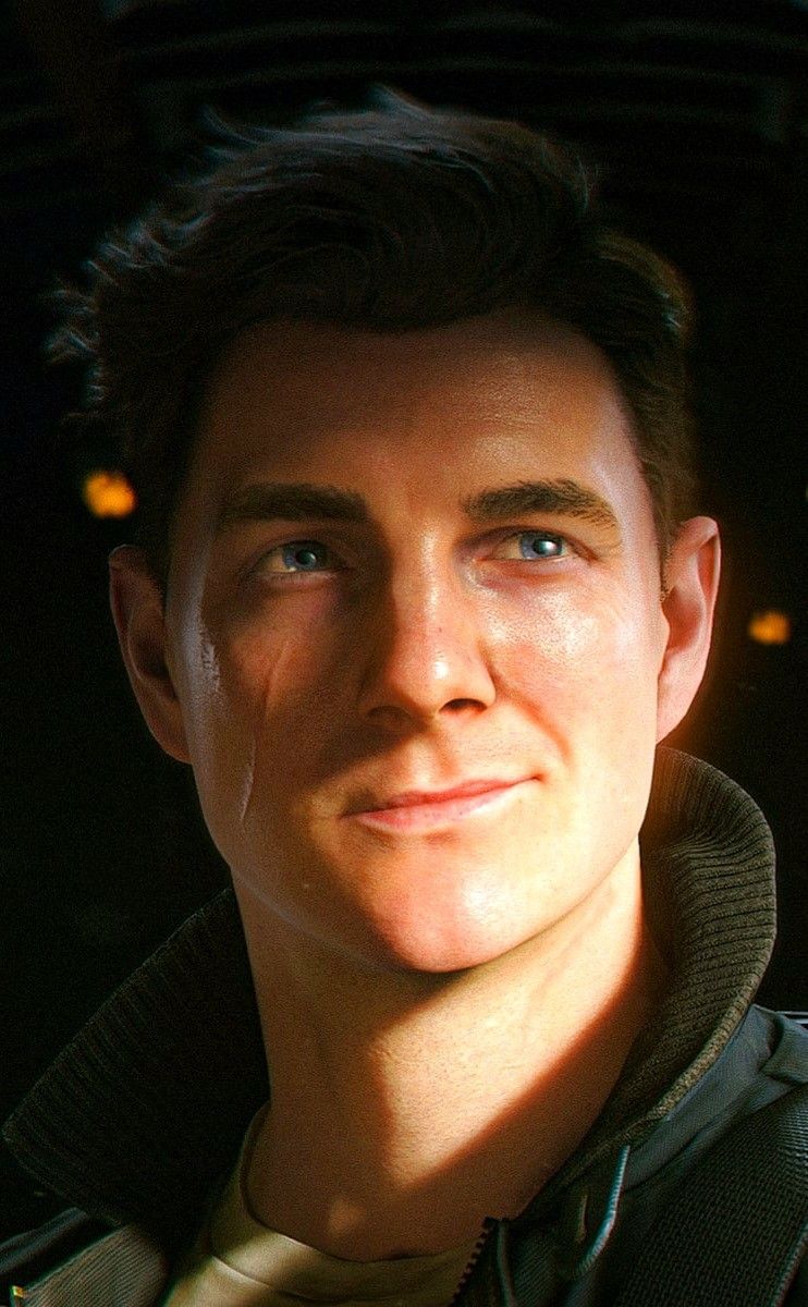 Man Smiling in Low Light