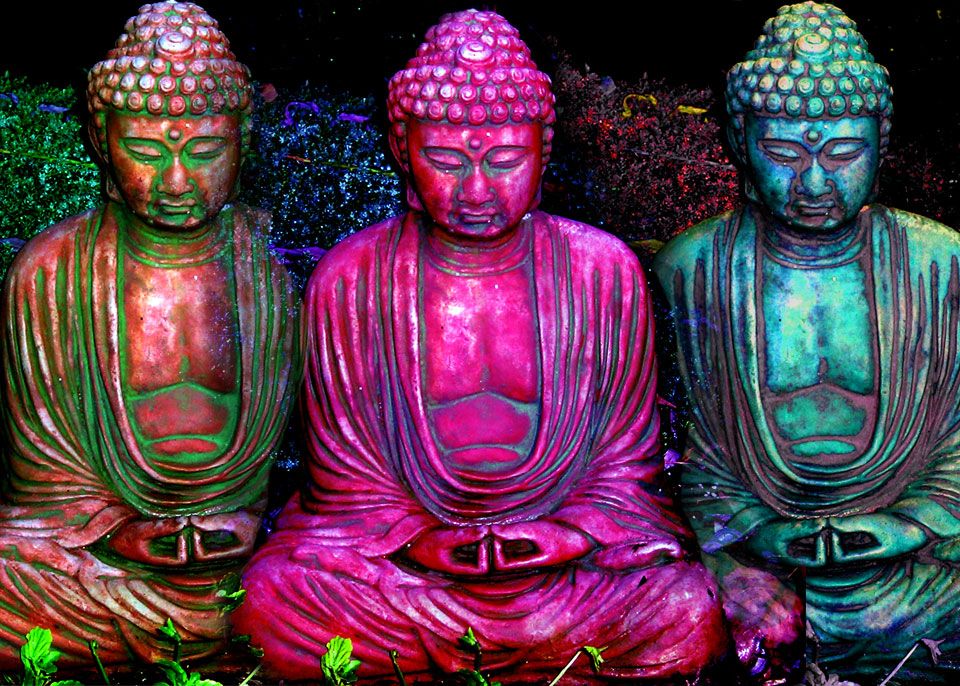 Colorful Buddha Statues