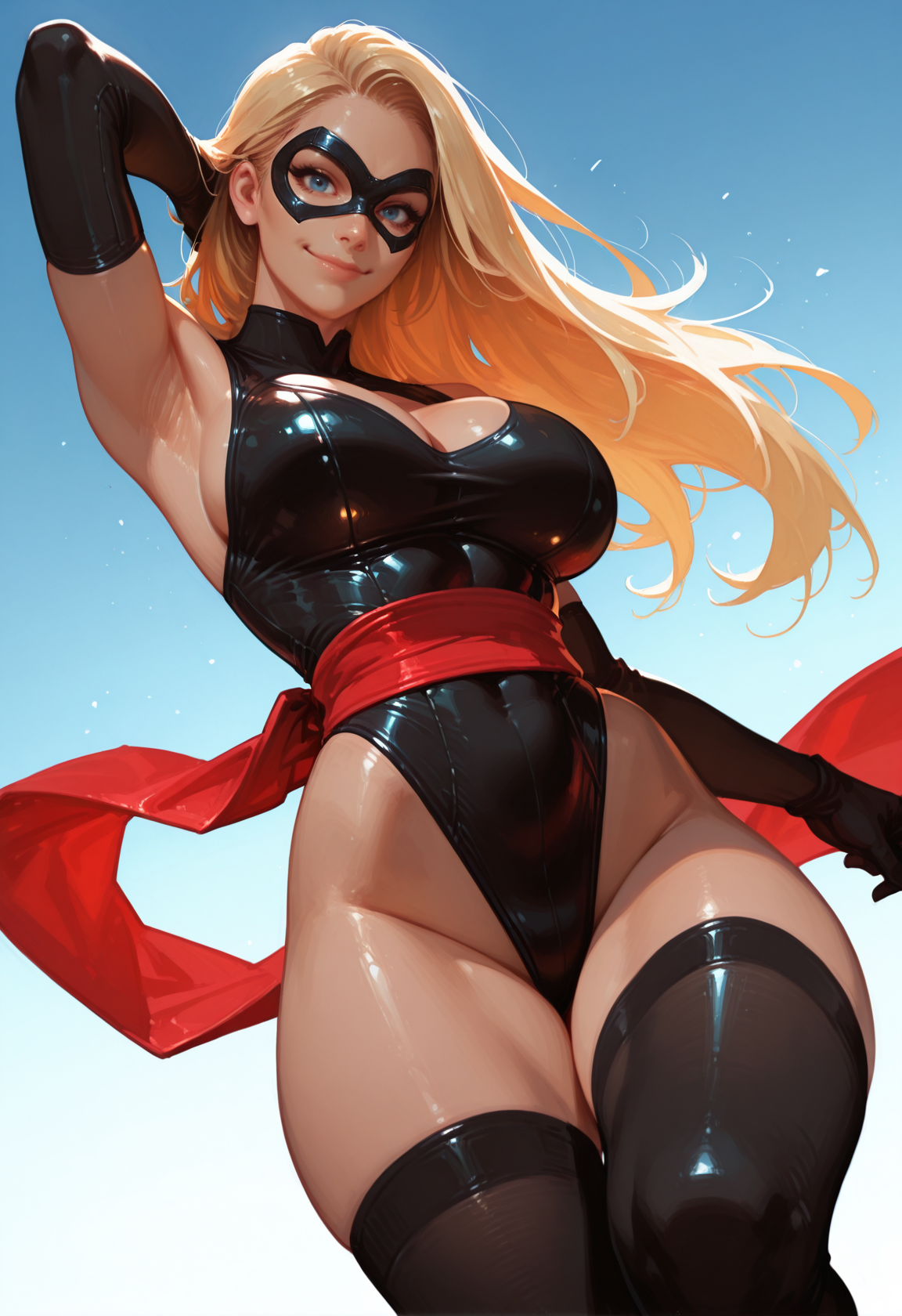 Superheroine in Latex
