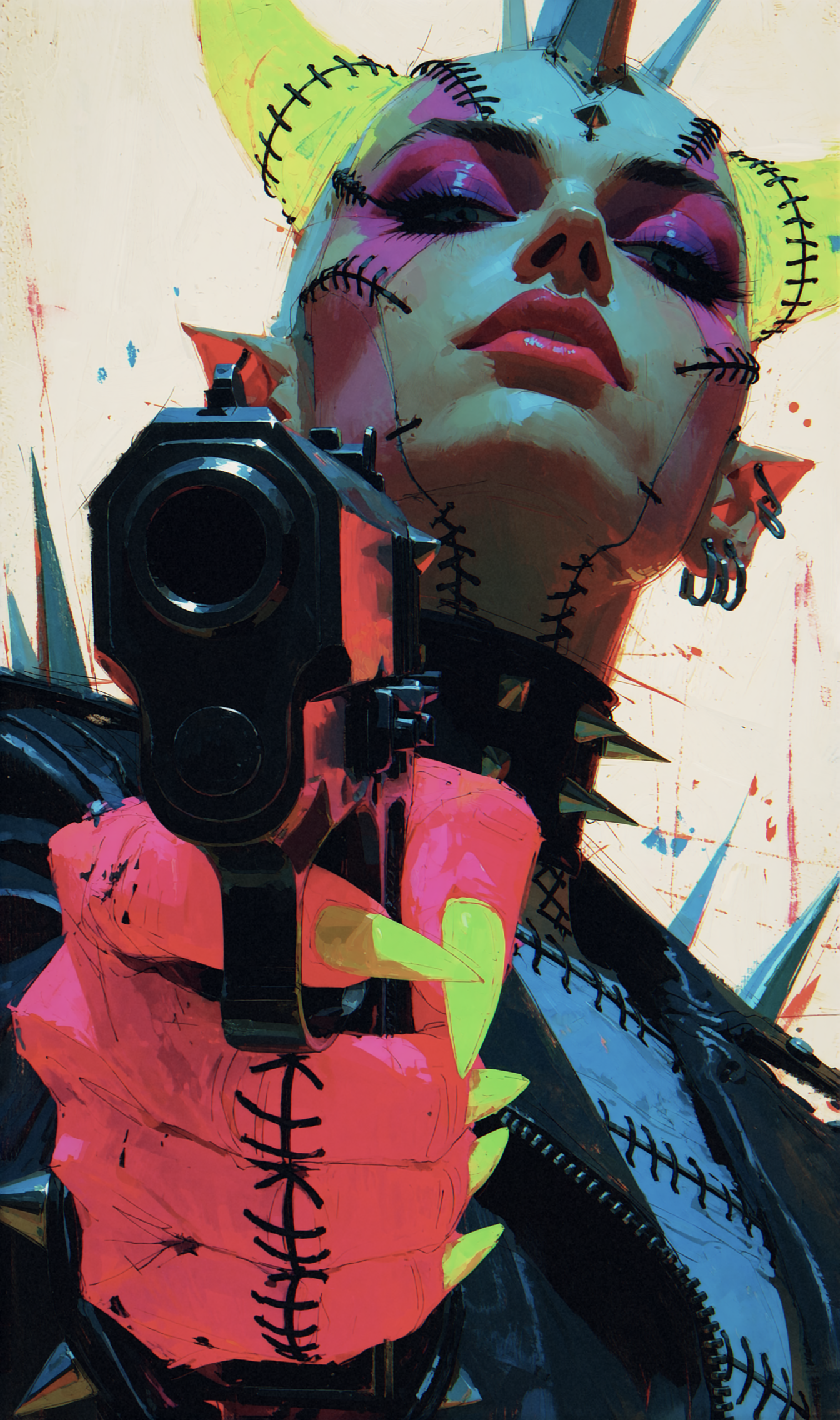 Surreal Portrait with Gun