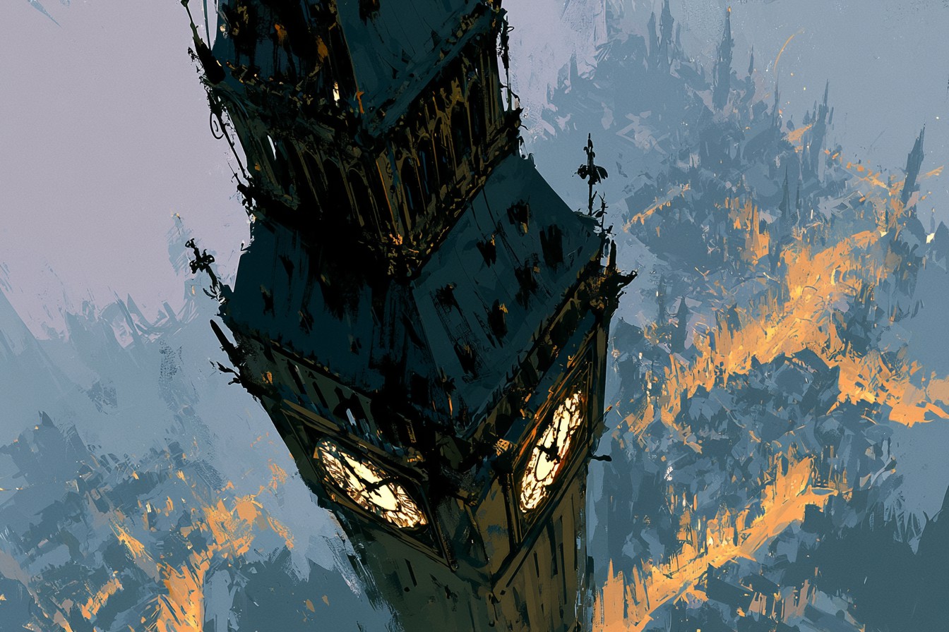 Clock Tower in Twilight