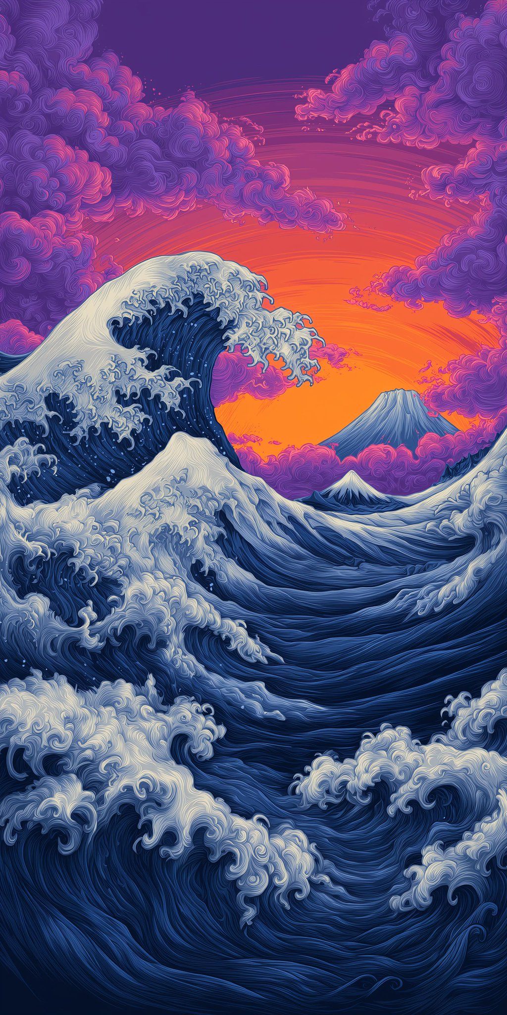 Giant Wave at Sunset