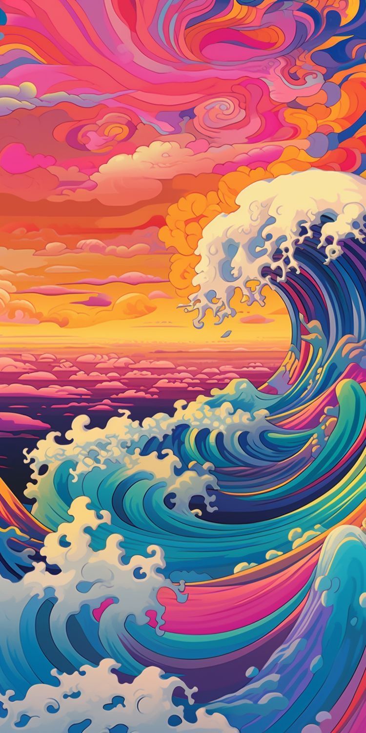 Vibrant Ocean Waves