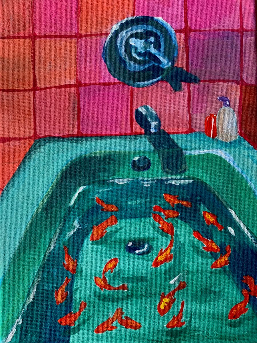 Goldfish in Sink