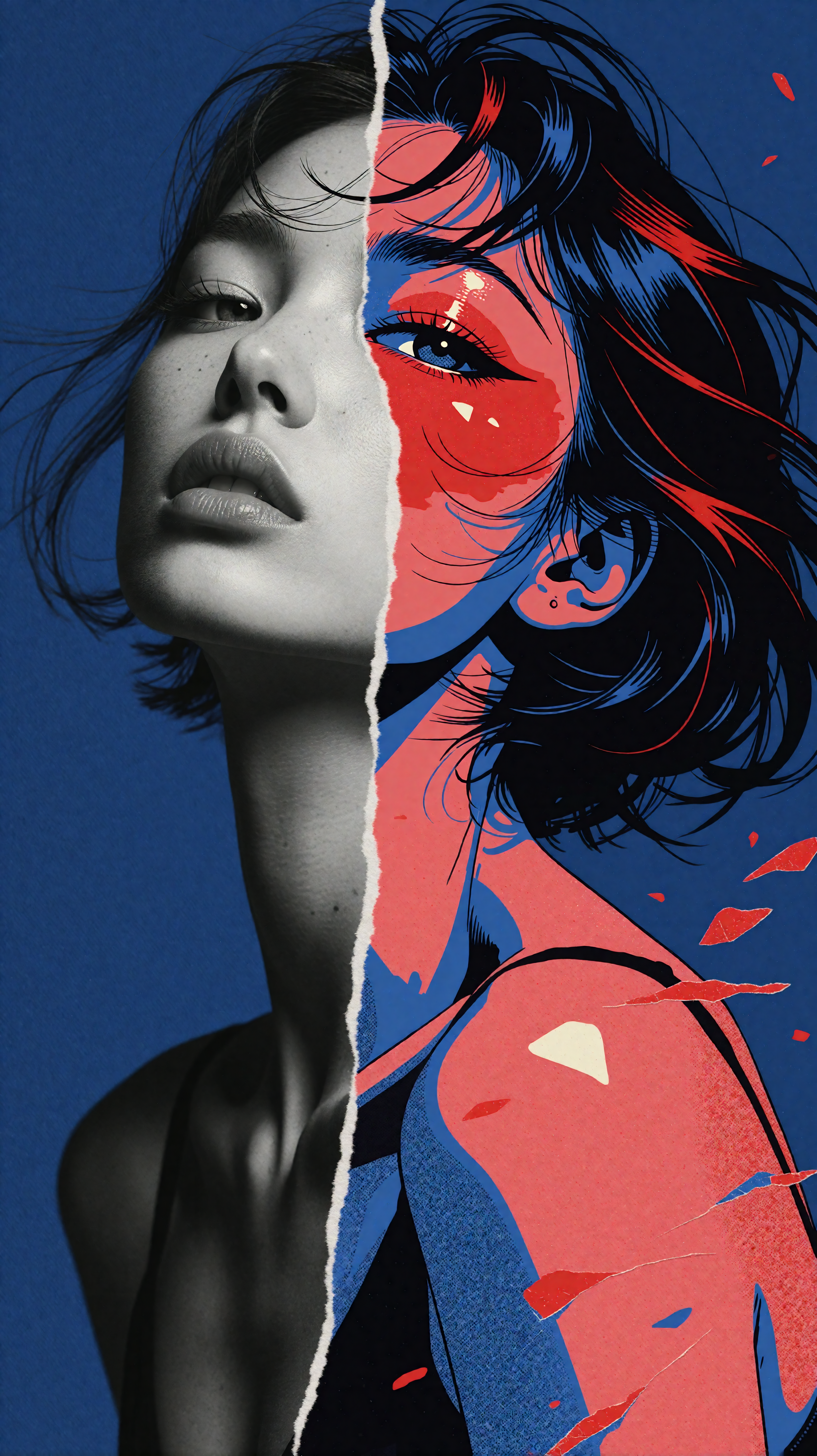 Abstract Split Portrait