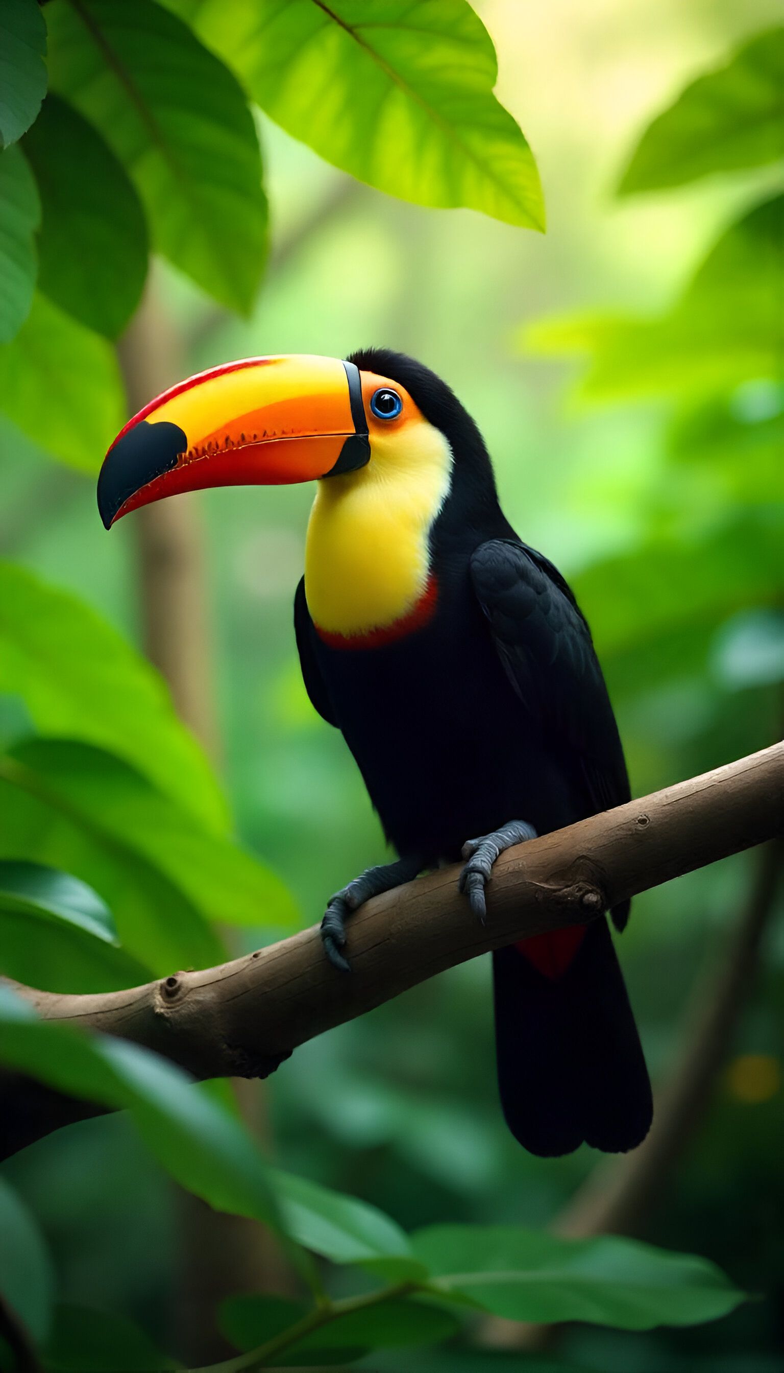 Toucan Perched on Branch