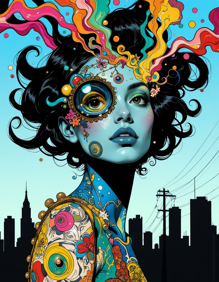 Colorful Tattooed Woman