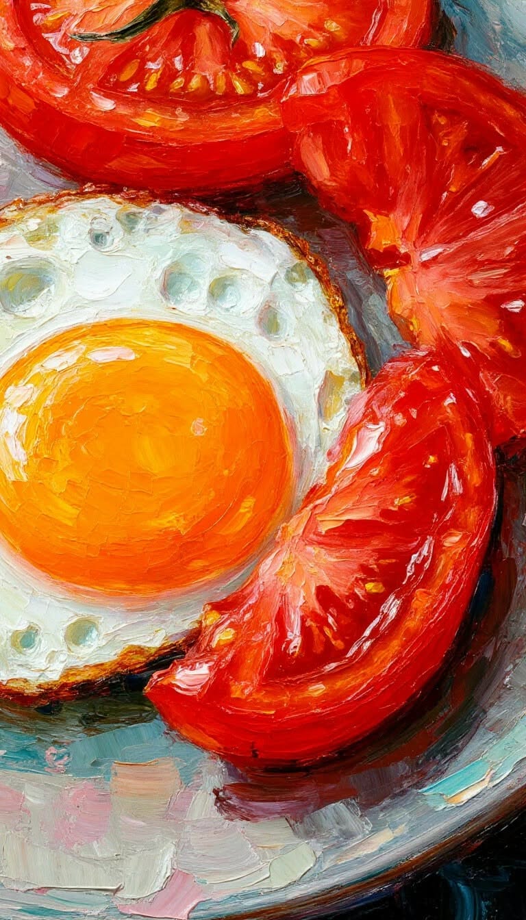 Fried Egg and Tomato