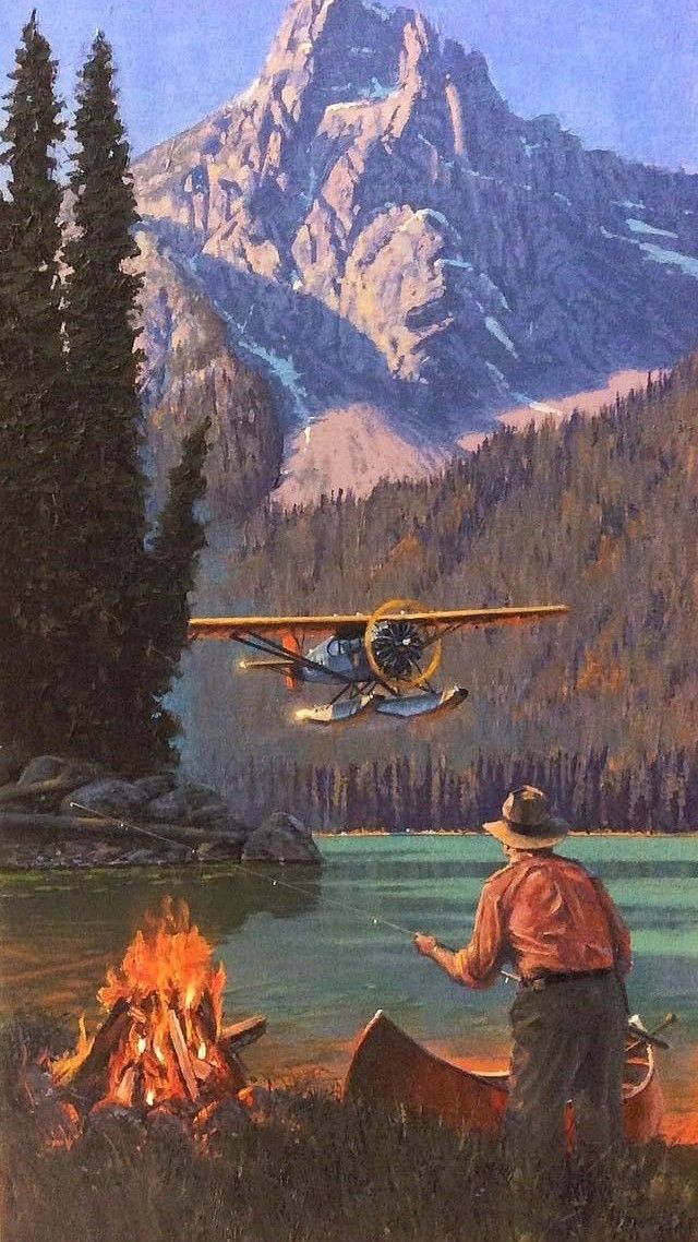 Vintage Float Plane Landing