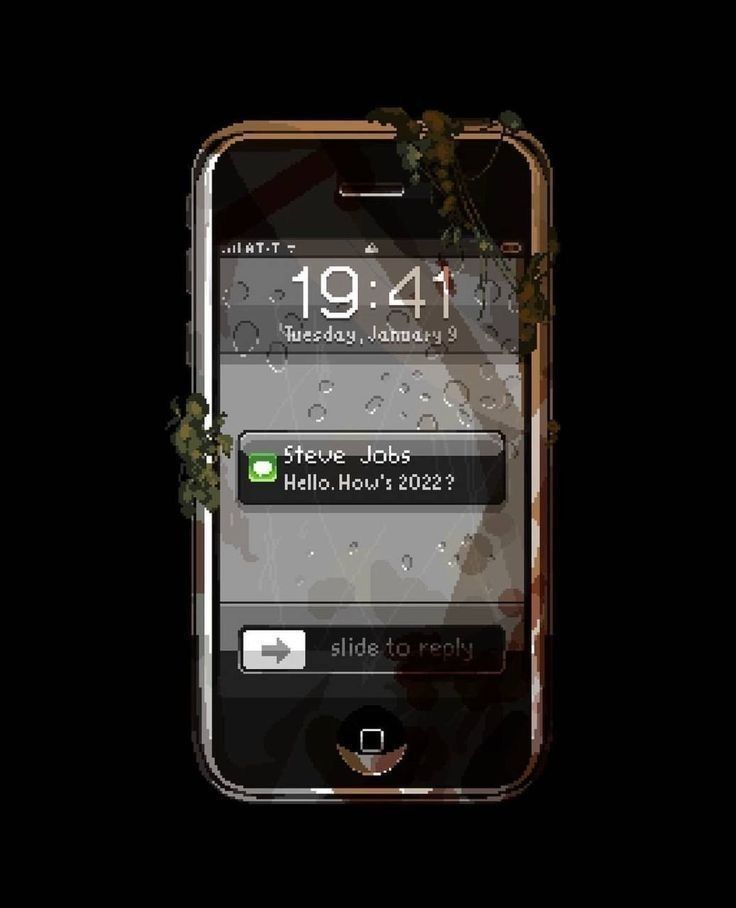 Steve Jobs Text Message on Vintage iPhone
