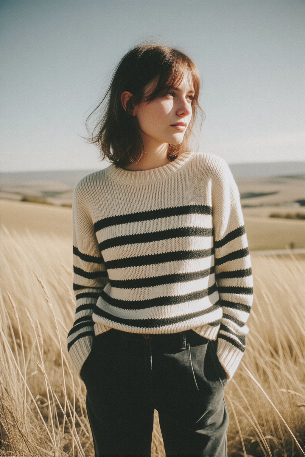 Striped Sweater in Golden Fields