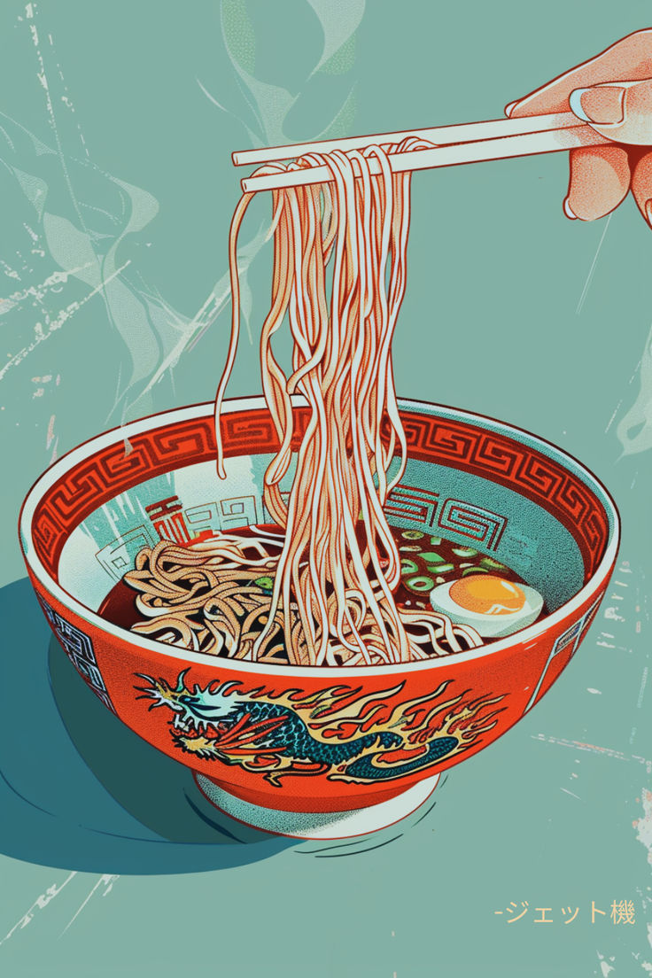 Noodle Bowl Illustration