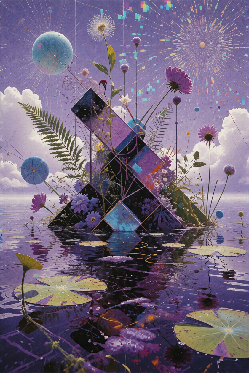 Surreal Floral Pyramid