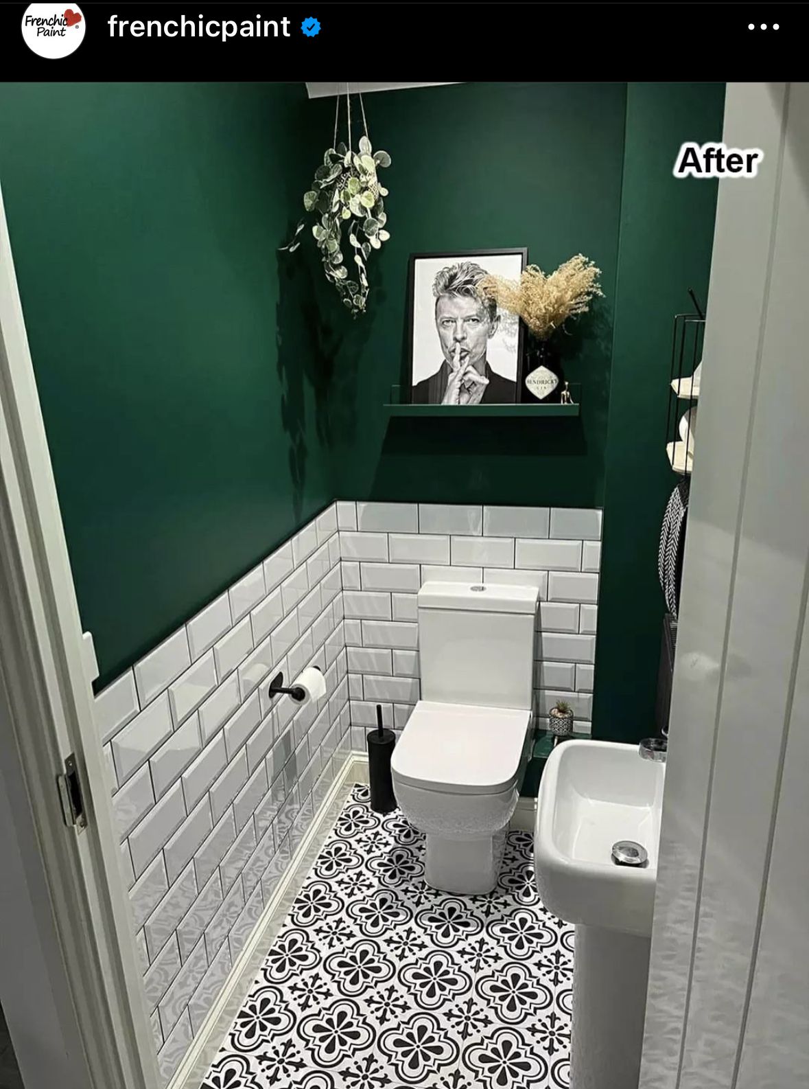 Modern Dark Green Toilet Room