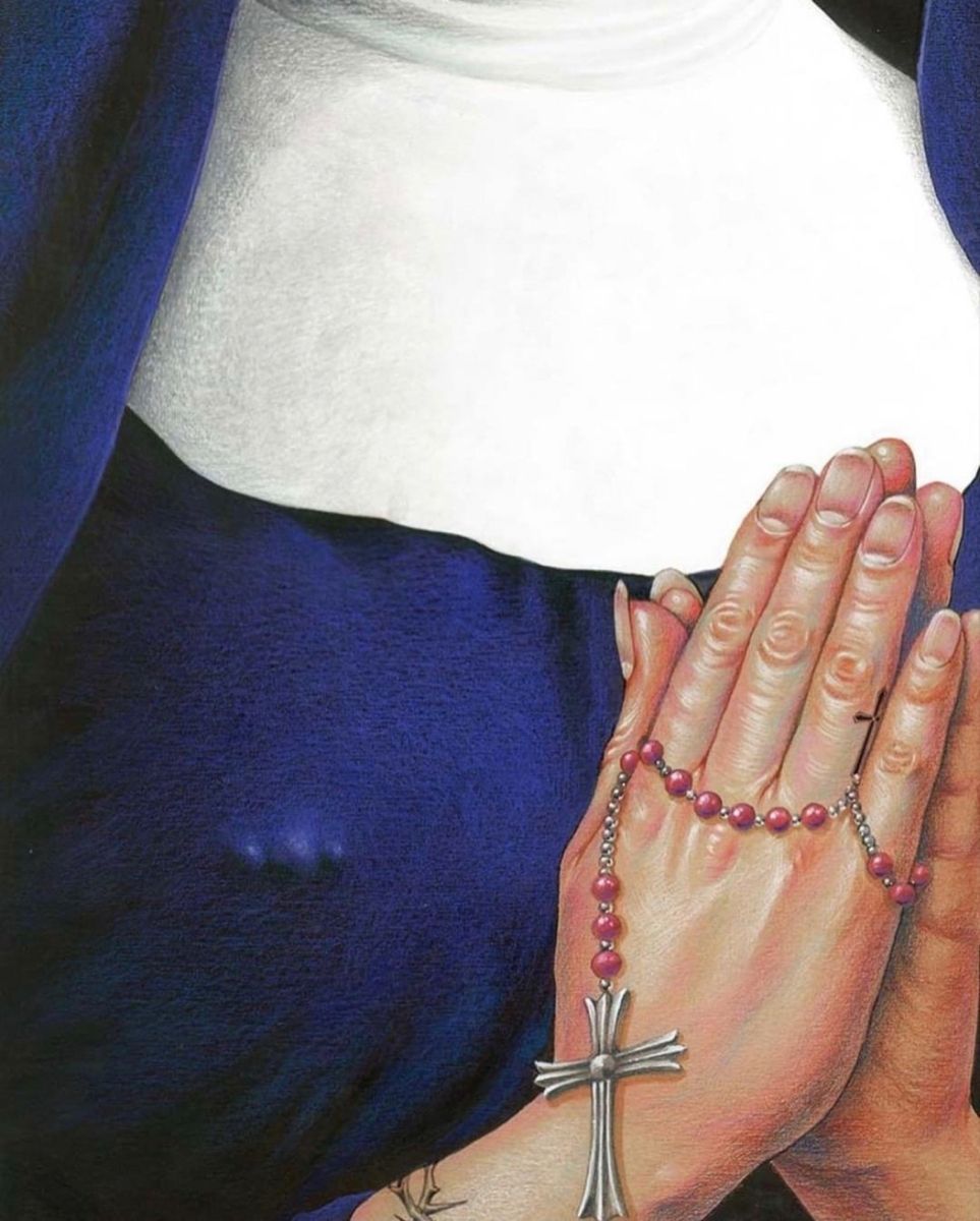 Praying Hands with Rosary