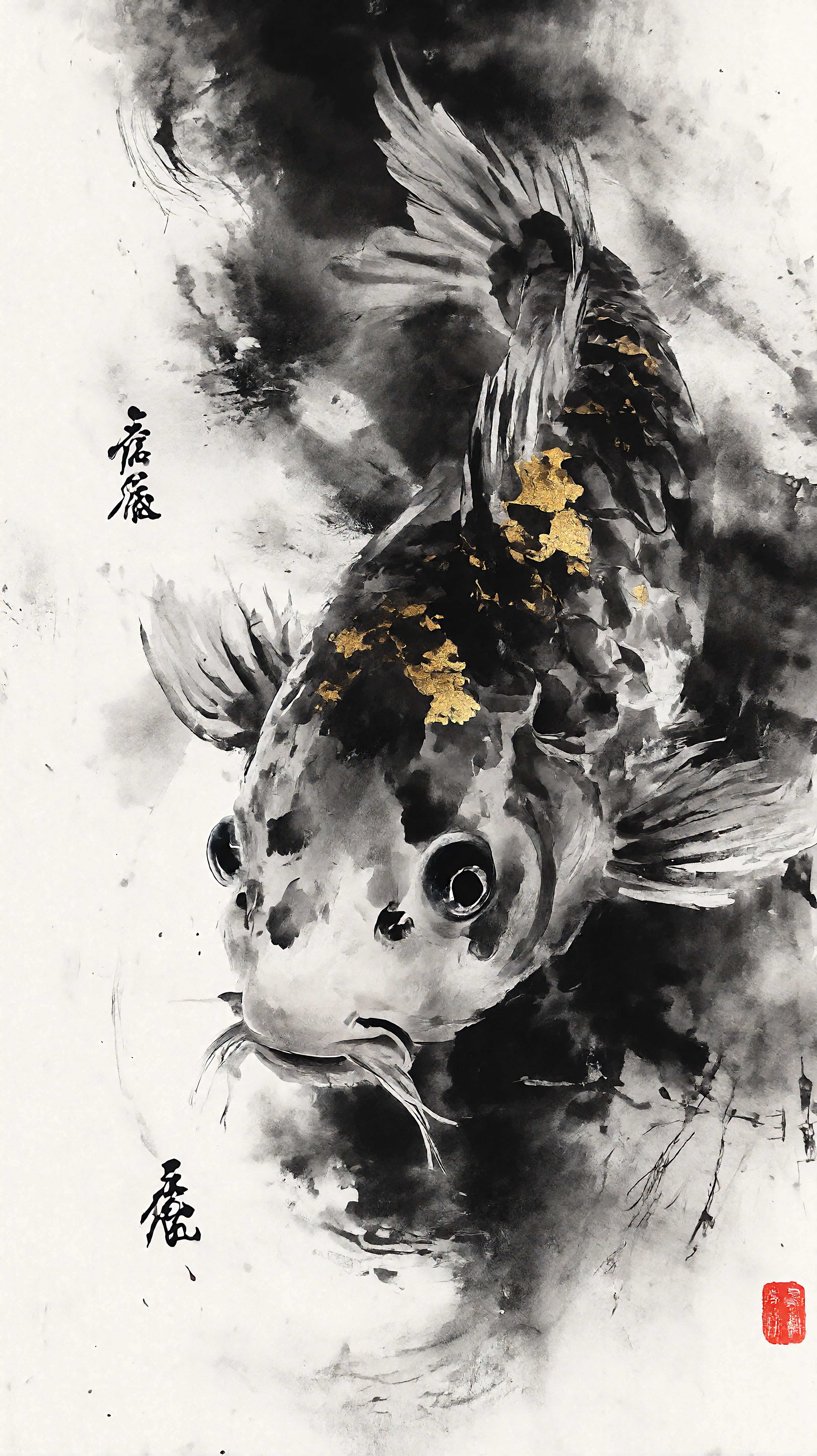Goldfish Ink Painting