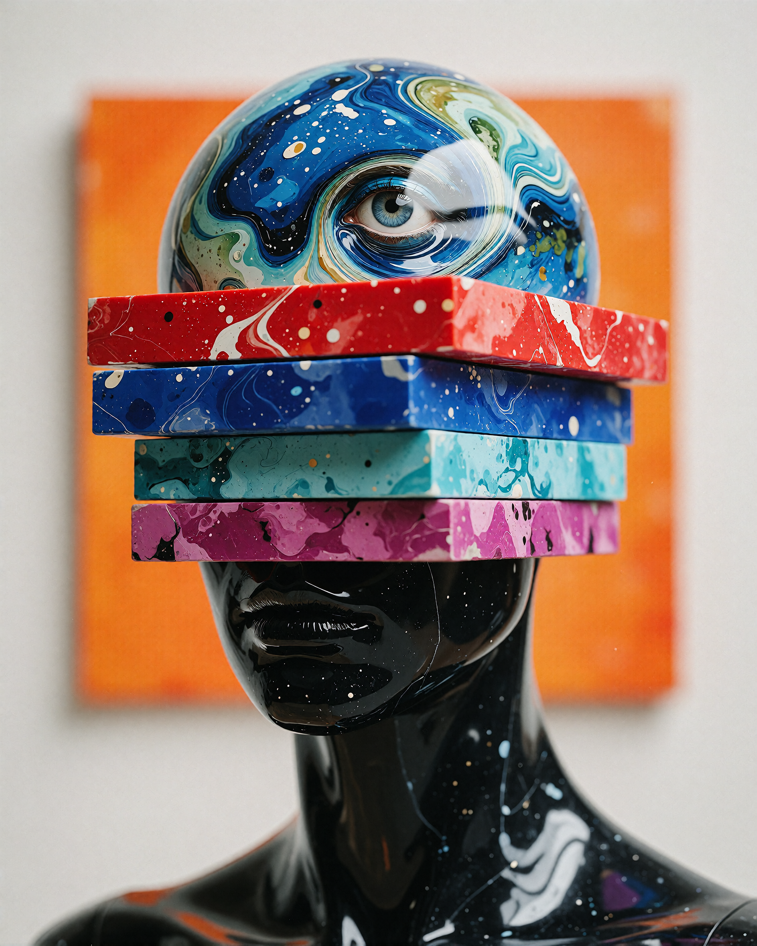 Abstract Art with Colorful Layers
