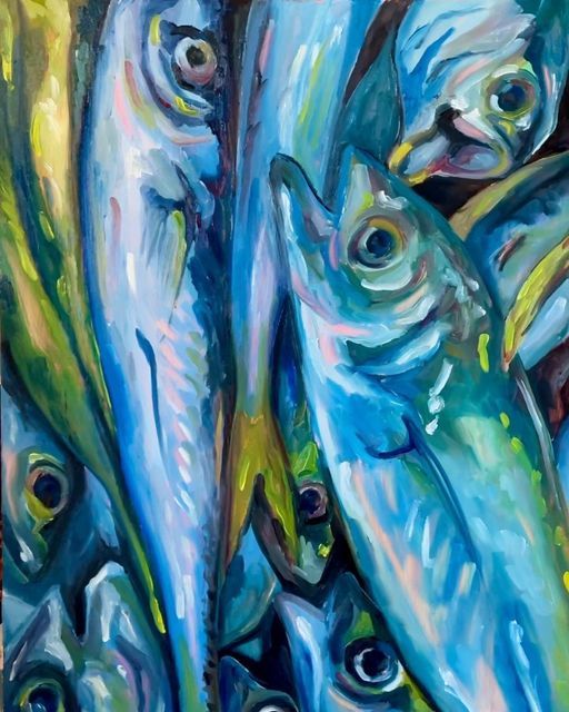 Abstract Fish Painting