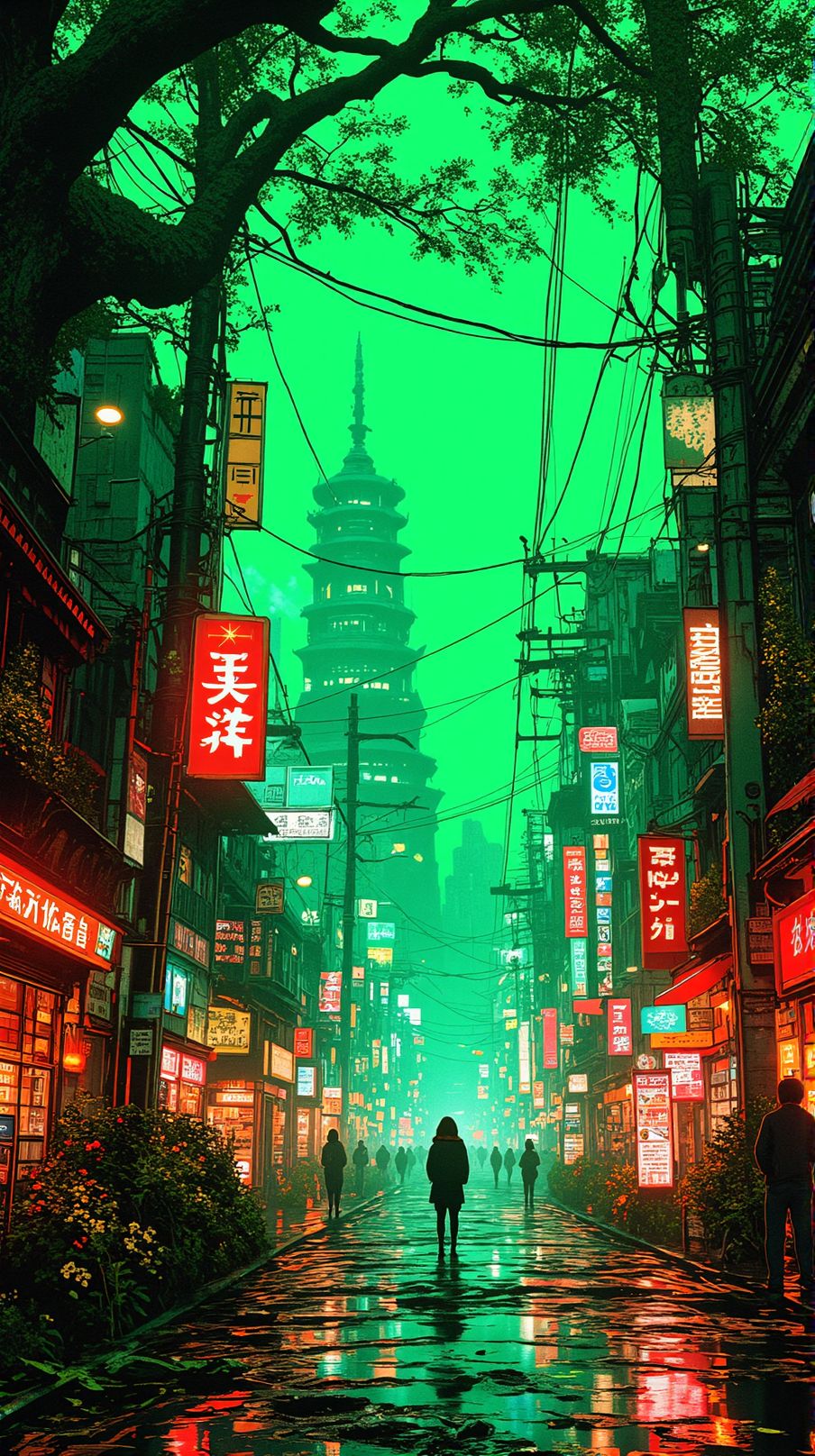 Cyberpunk Neon Alley