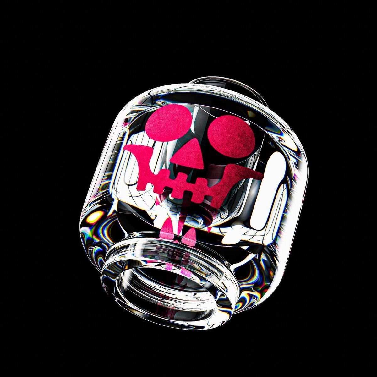 Glass Skull Pipe