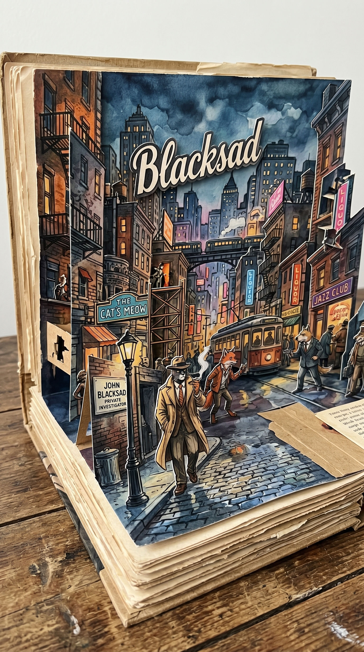 Blacksad Popup Book from the game Blacksad