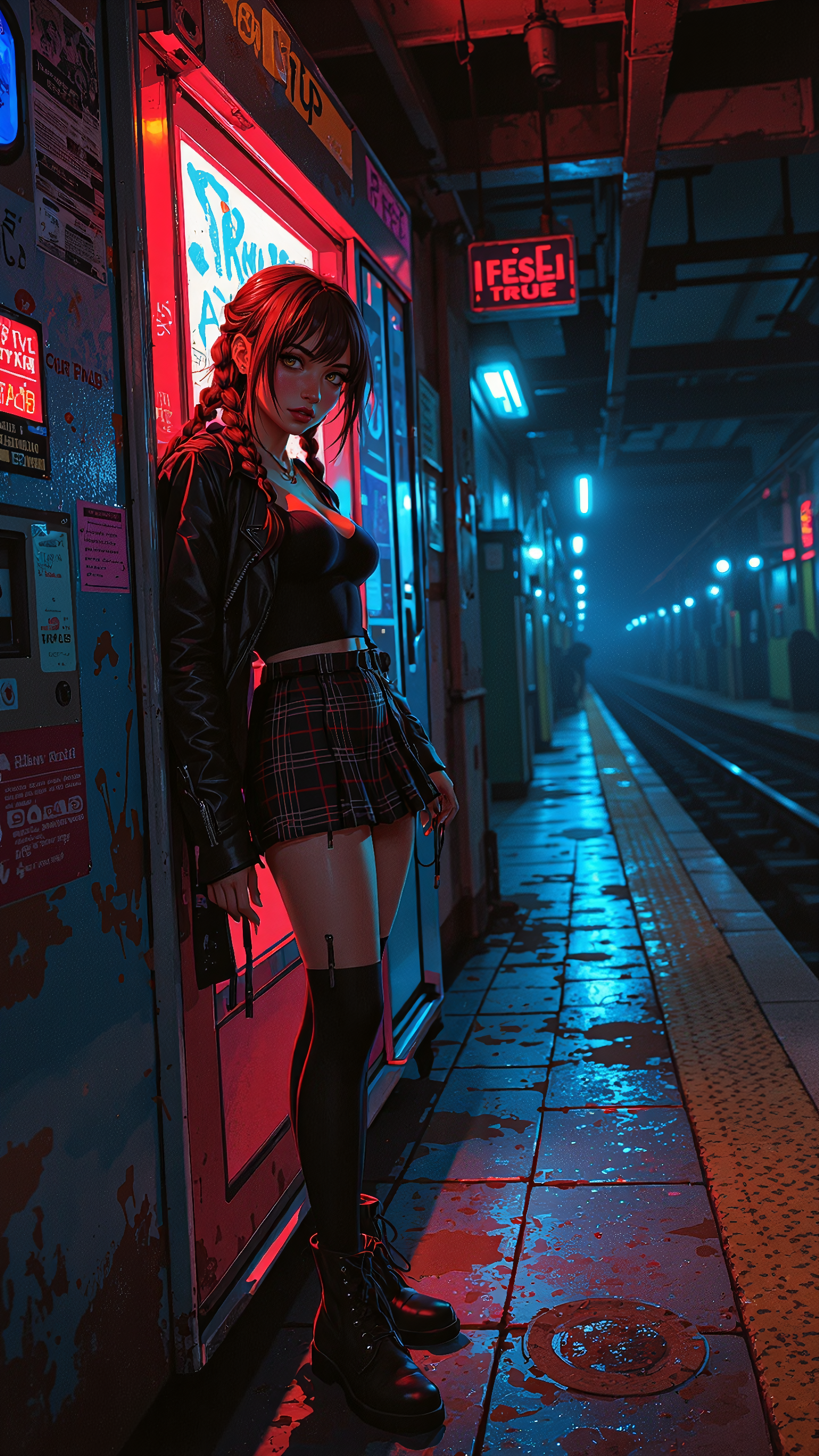 Cyberpunk Neon Station