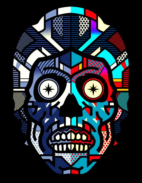 Abstract Skull Art
