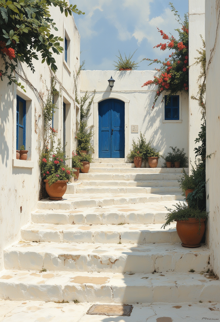 Whitewashed Steps