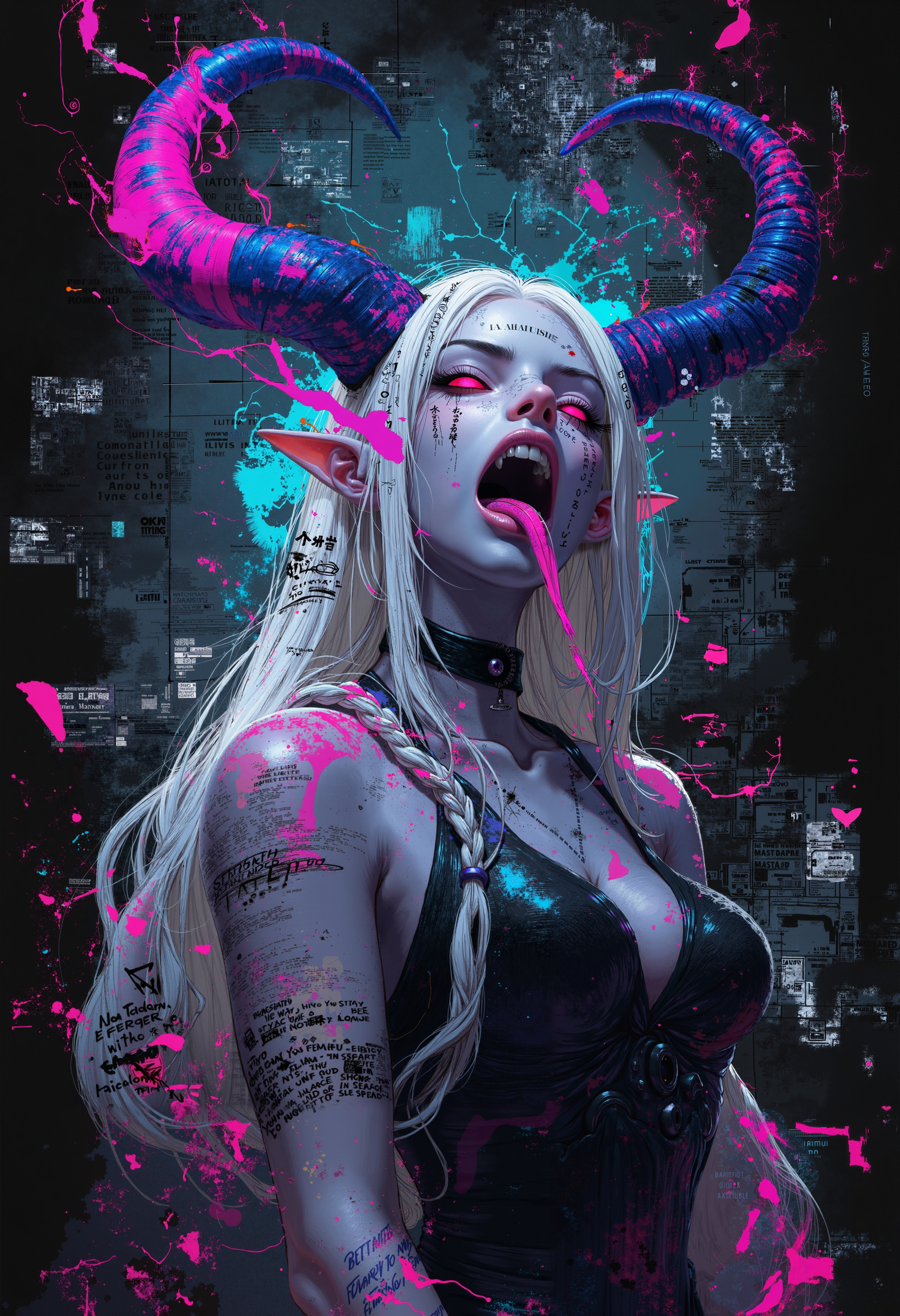 Cyberpunk Demoness