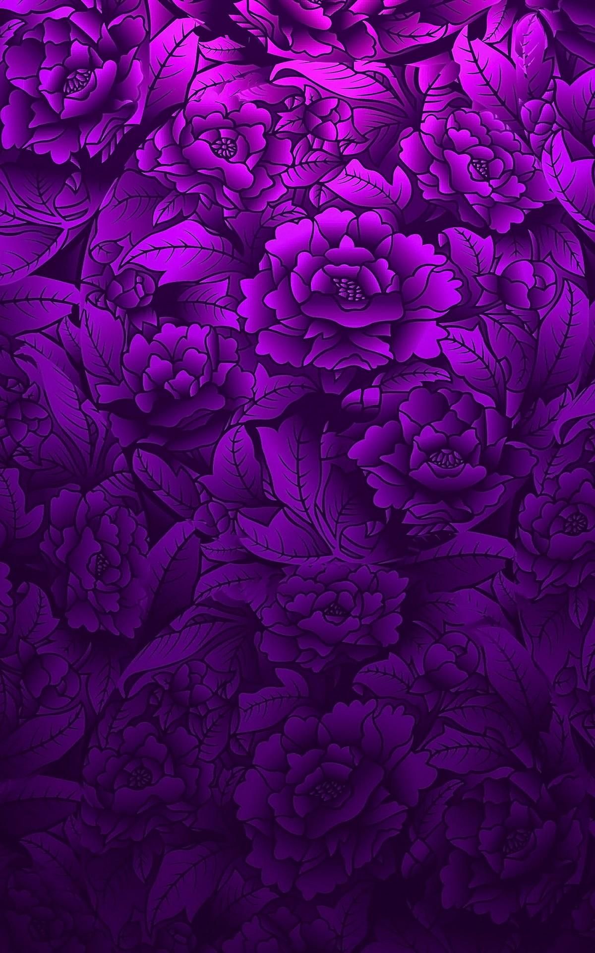 Purple Floral Symphony