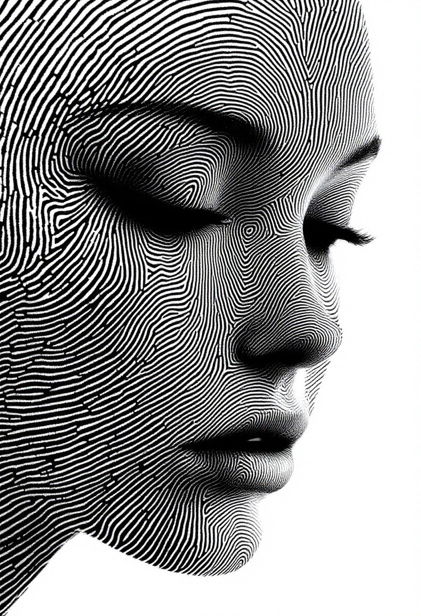 Abstract Line Portrait