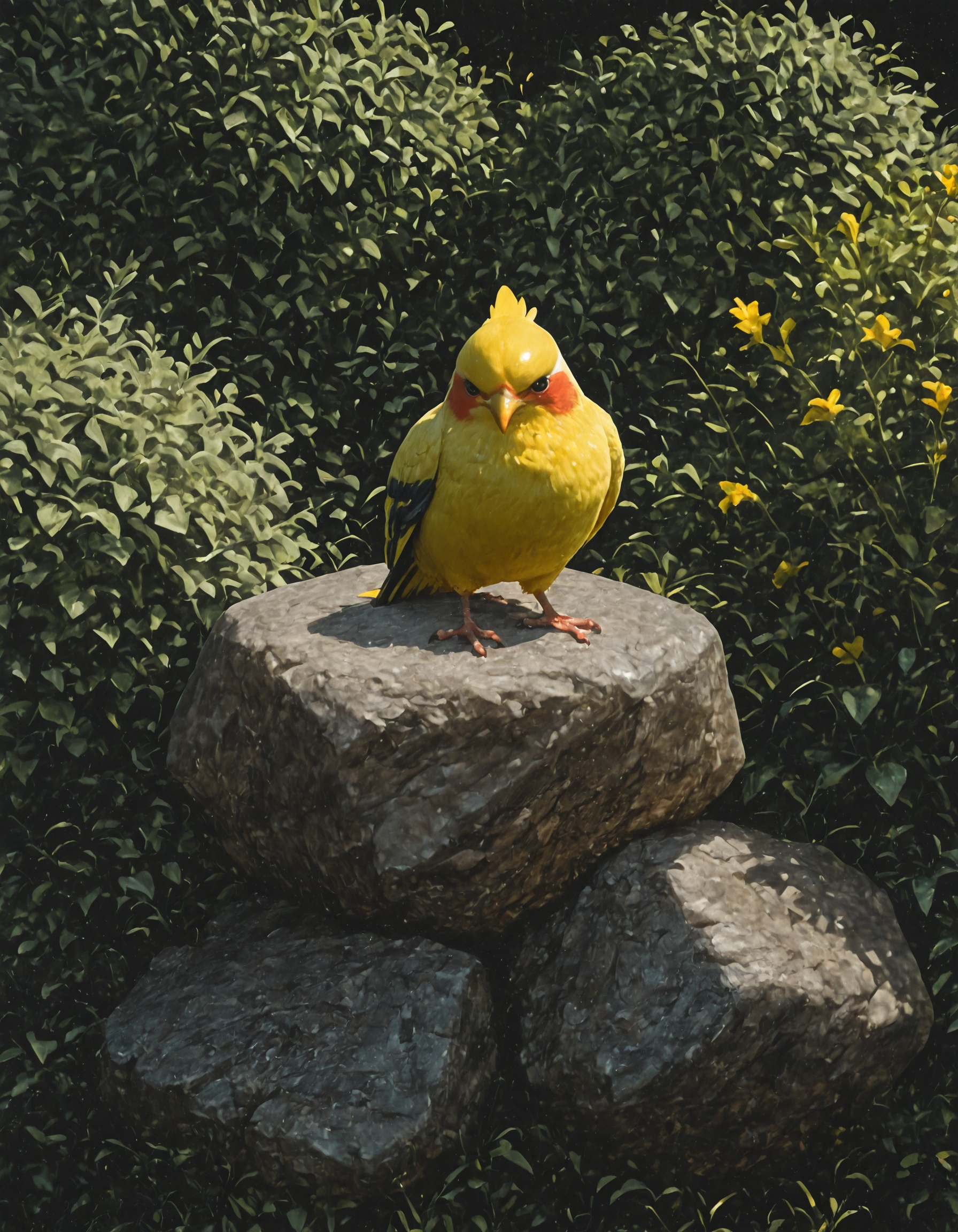 Yellow Bird Perched
