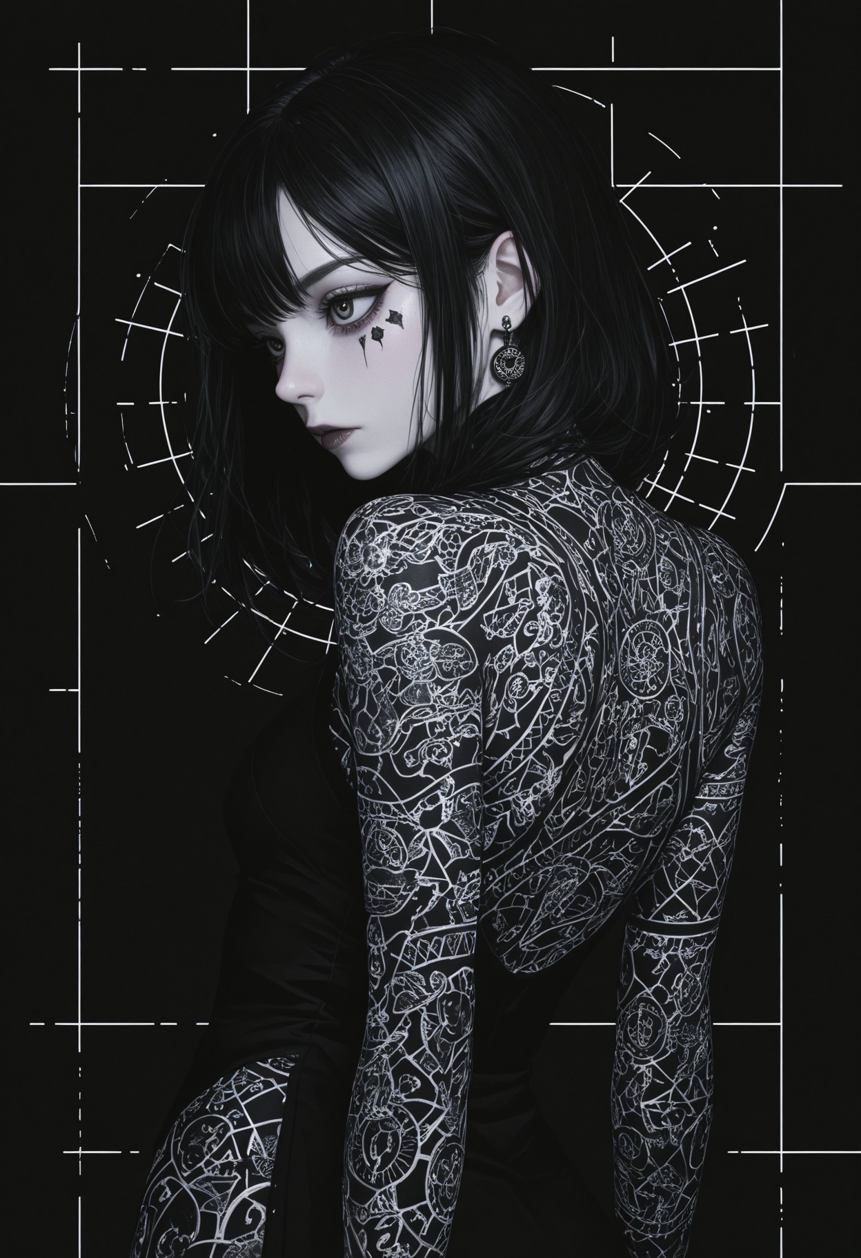 Cyberpunk Tattooed Woman