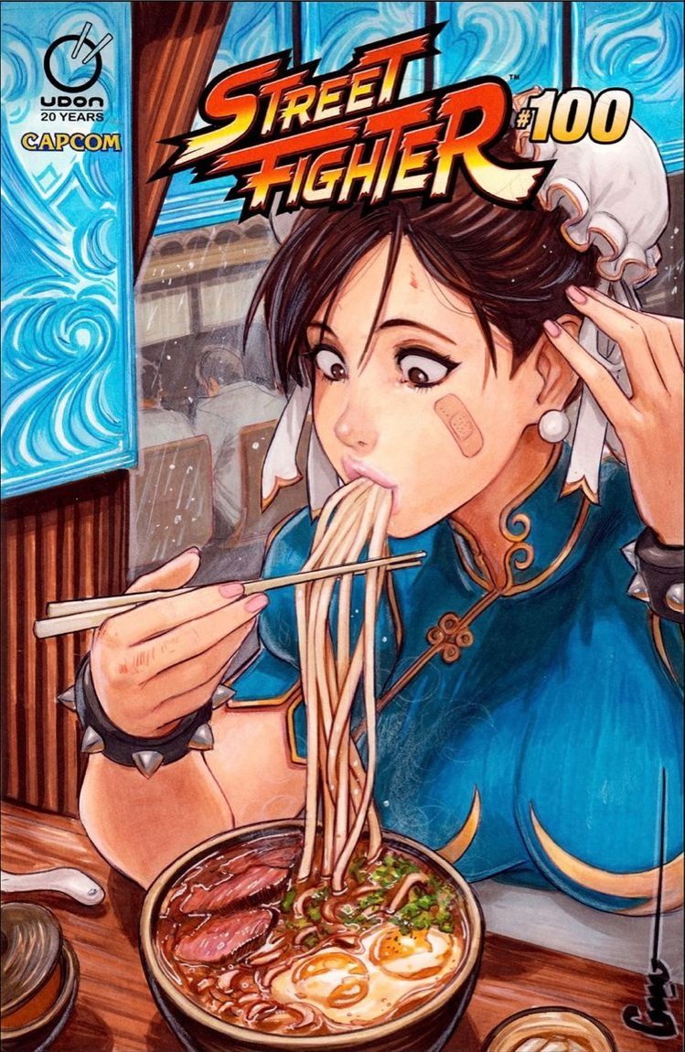 Street Fighter's Chun-Li Eating Ramen